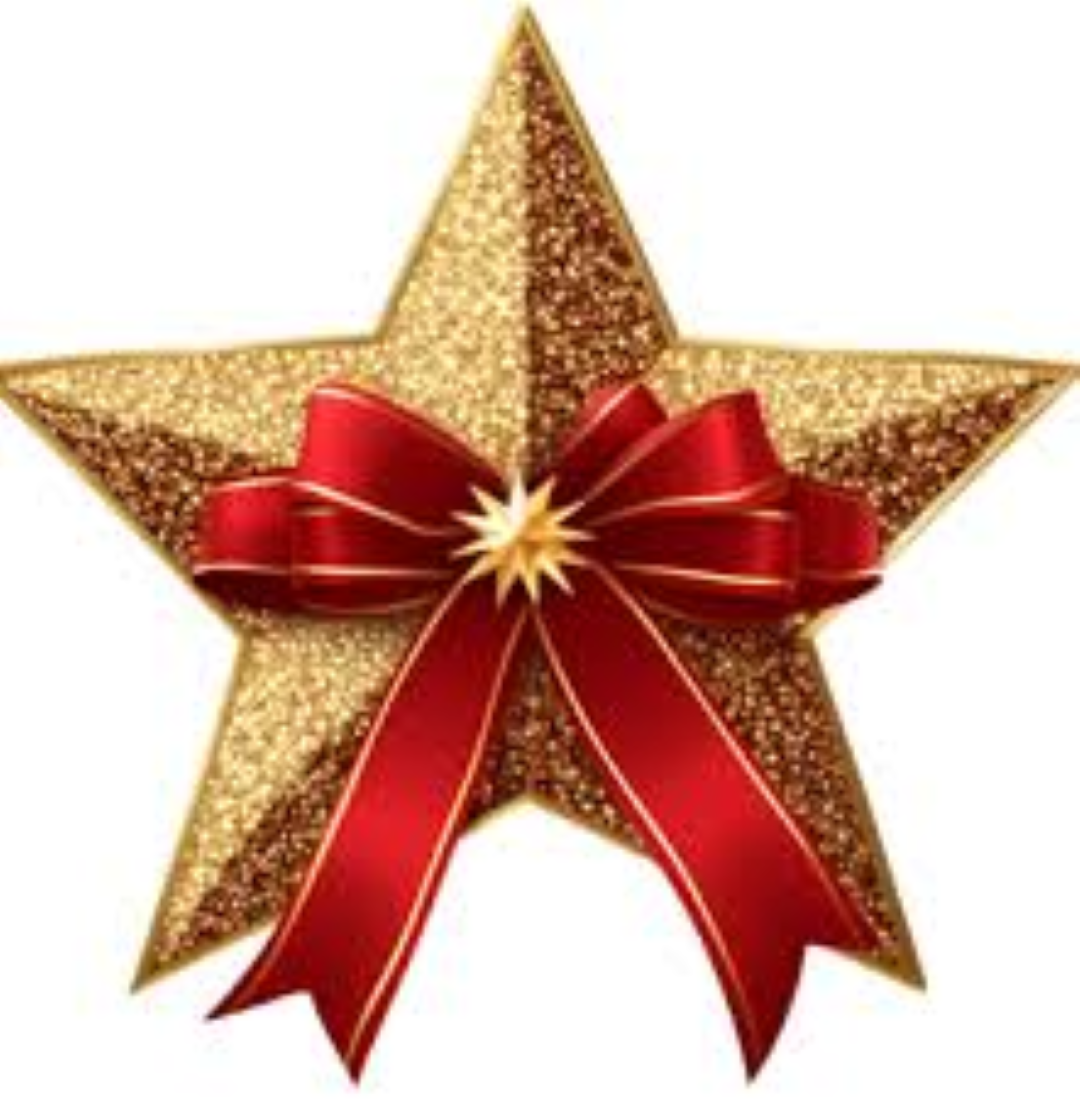XMASS STAR W RED BOW 22123